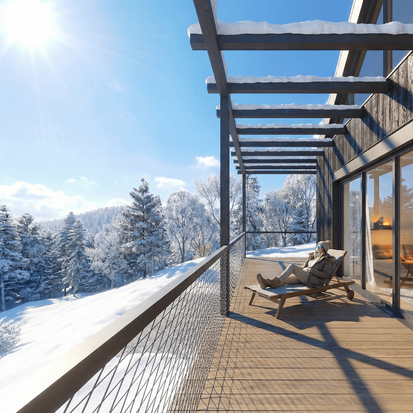 Chata s výhledem do přírody